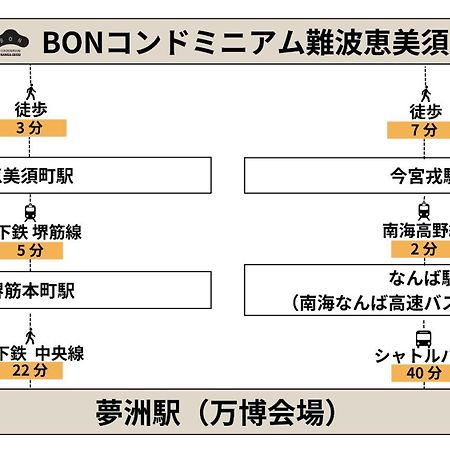 أوساكا Bon Condominium Namba Ebisu المظهر الخارجي الصورة